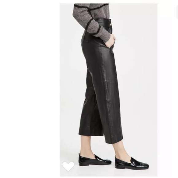 VERONICA BEARD Agee wide-leg leather pants-NWT-6 - Picture 9 of 12